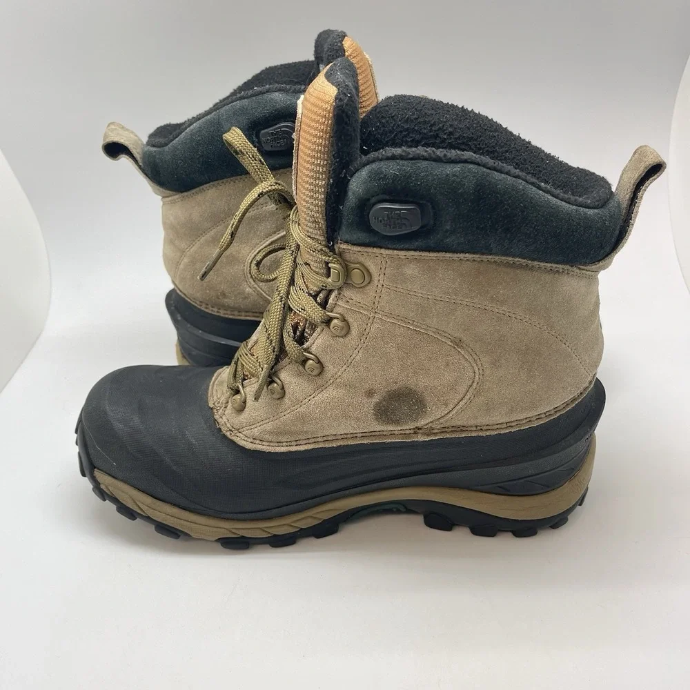 The North Face Chilkat III Snow Boots Mens 9 Insulated Waterproof Brown NF0A39V6